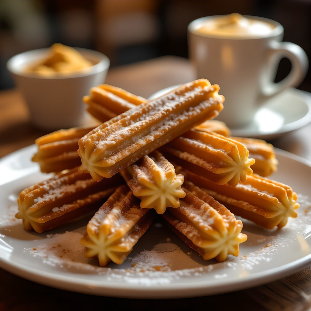 ai generated, churros, food, snack, dessert, to bake, cute, yummy, pastries, meal, mexican